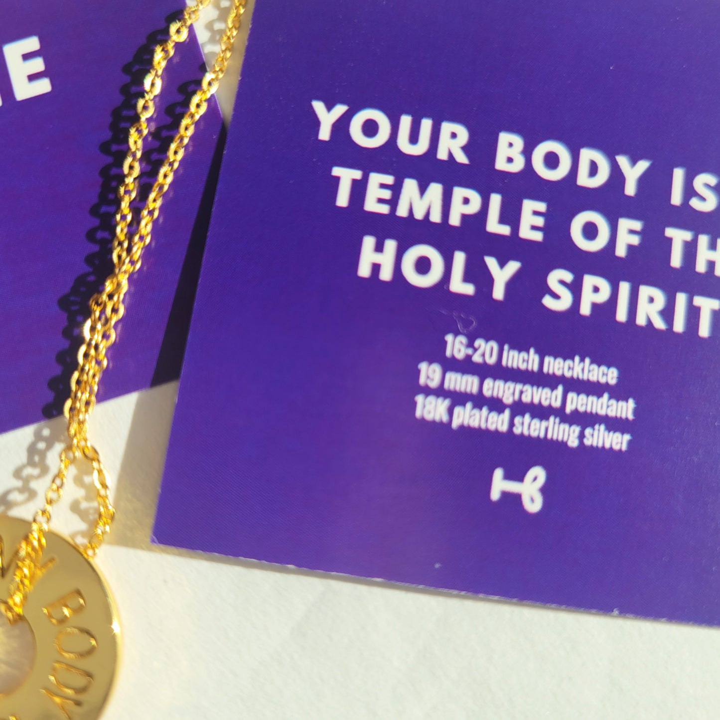 MY BODY IS A TEMPLE NECKLACE